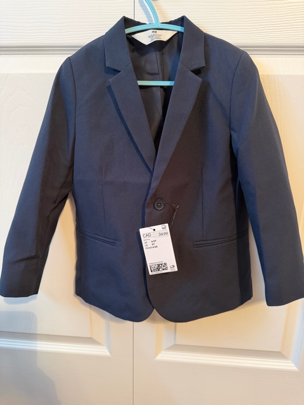H&M Dark Blue Kids Suit Jacket with Double Button